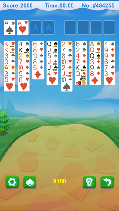 `FreeCell Solitaire. Screenshot
