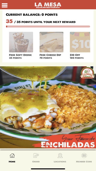 La Mesa Mexican Restaurant Screenshot