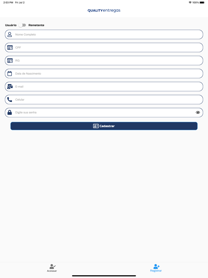 Quality Entregas - Operacional