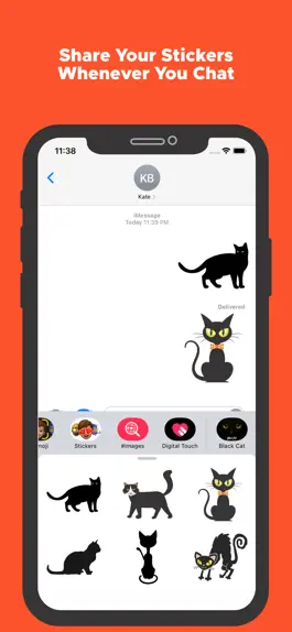 Game screenshot Cute Black Cat Stickers Pack hack