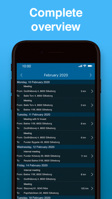 Mileage Book Screenshot