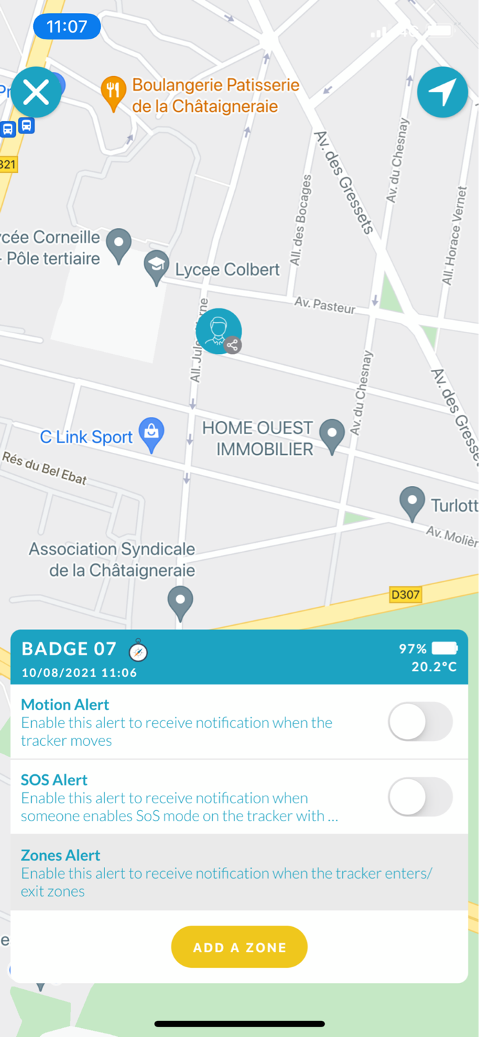 Abeeway WiFi-GPS tracking