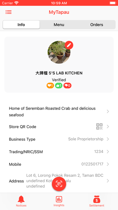 Screenshot #1 pour MyTapau For Sellers