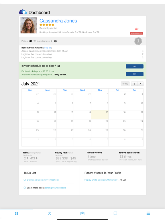 Cloud Dentistry iPad screenshot 1 - Productivity app