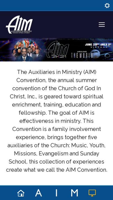 COGIC AIM Screenshot