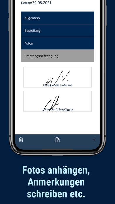 Lieferscheinblock Screenshot
