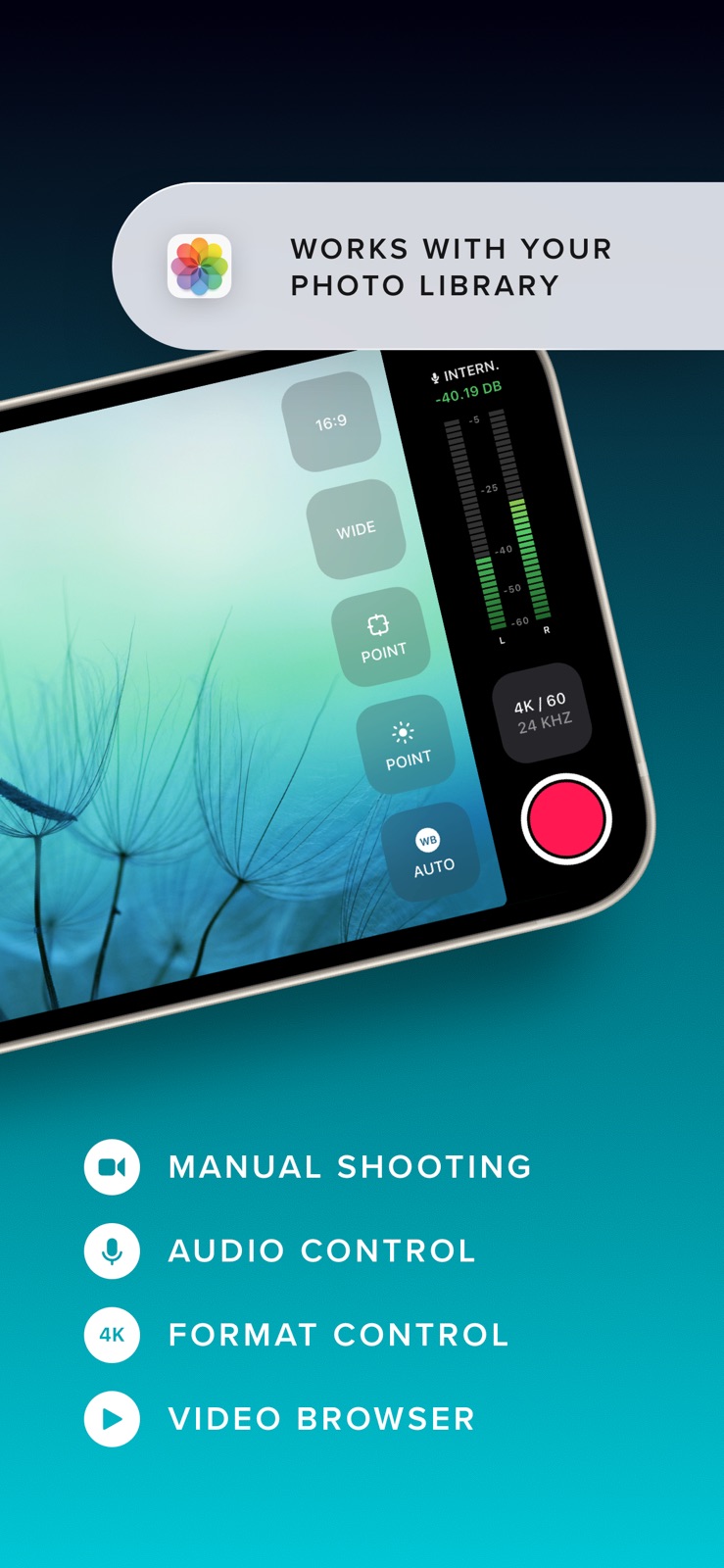 REC - Pro Video Camera iphone screenshot 2