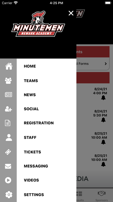 Newark Academy Athletics Screenshot