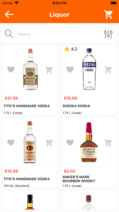 Austin Liquor Delivery Screenshot