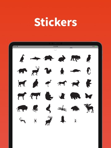 Animals silhouettes stickersのおすすめ画像1