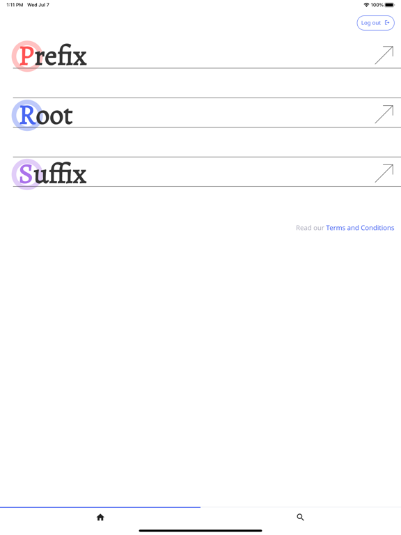 Screenshot #4 pour WordBranch -Prefix/Root/Suffix