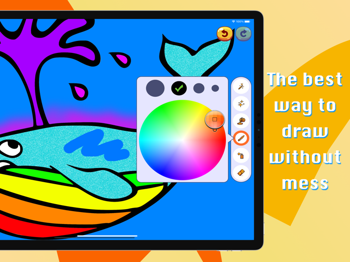 Kids Coloring Book. Draw on go