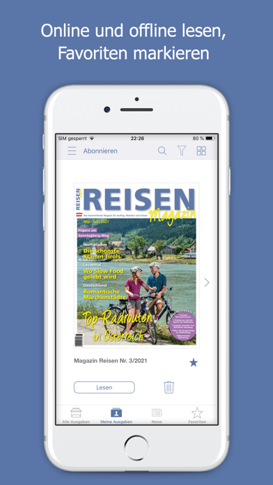 REISEN Magazin Screenshot