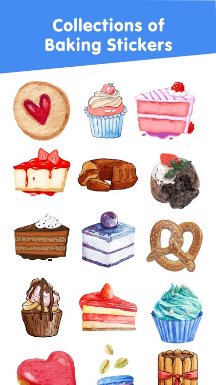 Water Color Baking Stickers