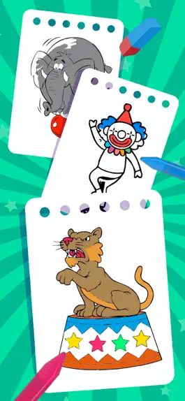 Game screenshot Circus and Clowns - Coloring apk