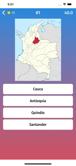 Game screenshot Colombia: Departments Map Quiz hack