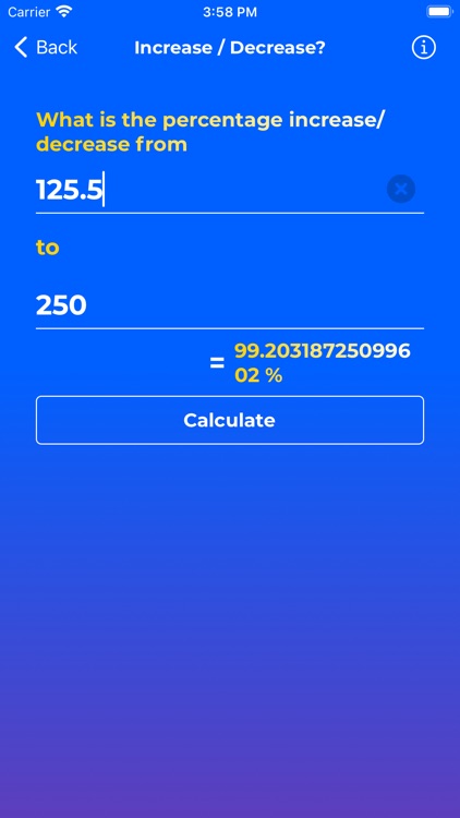 Percent Calculator App