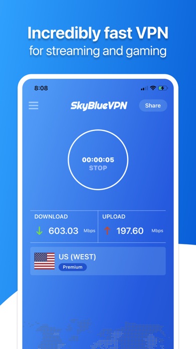 Screenshot #2 pour SkyBlueVPN: VPN Fast & Secure