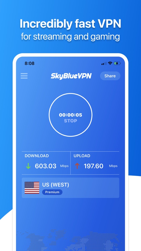 #2. SkyBlueVPN: VPN Fast & Secure (iOS) 由: Circo, Inc.