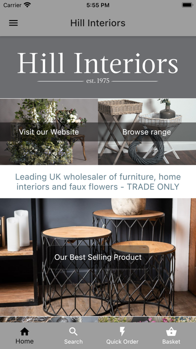 Hill Interiors Trade Screenshot