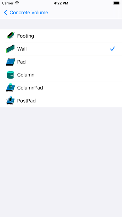 Concrete Volume Assistant Screenshot