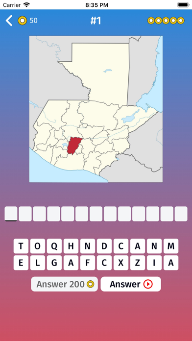 Guatemala: Departments Quiz Screenshot
