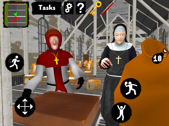 Nun and Monk Neighbor Escape