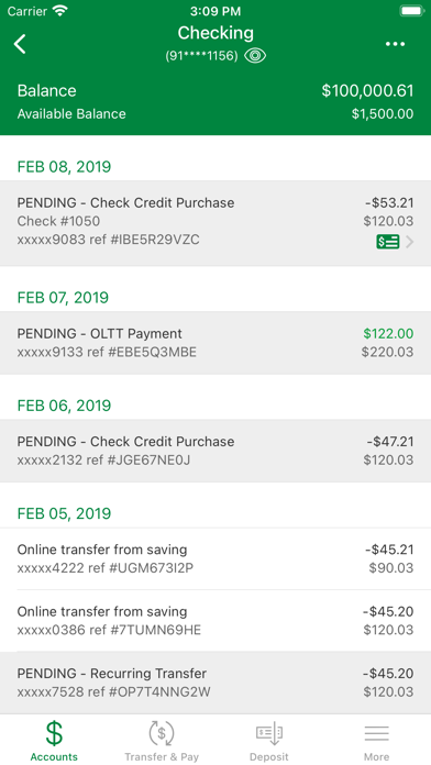 SpiritBank Mobile Banking Screenshot