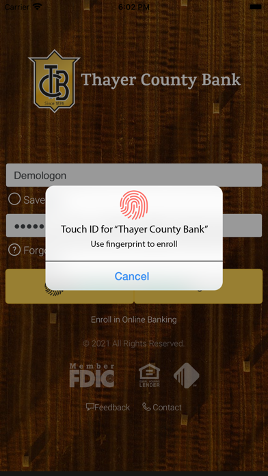 Thayer County Bank Screenshot