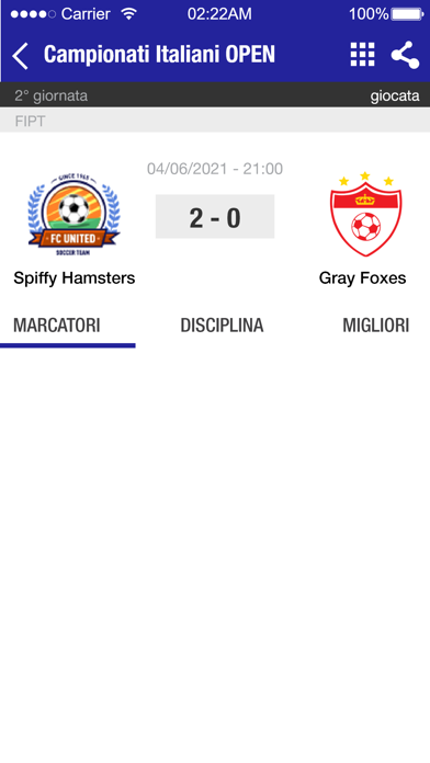 FIPT Livescore Screenshot