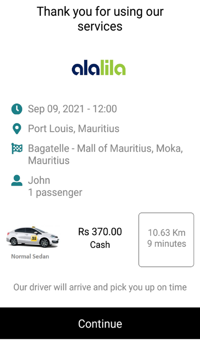 ALA-LILA Taxi service Screenshot