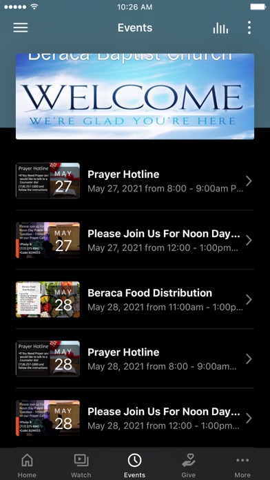 Beraca Baptist Church Screenshot