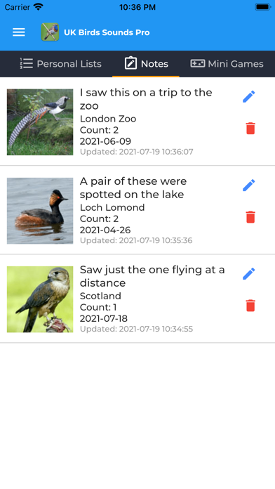 UK Birds Sounds Pro Screenshot