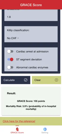 Game screenshot GRACE Risk Score apk