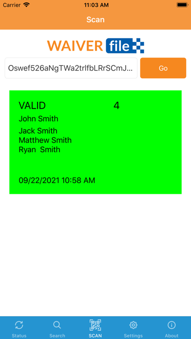WaiverScan Screenshot
