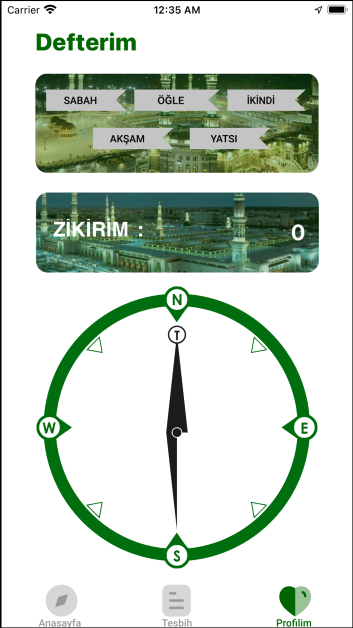 Zikirmatik-Namaz Takibi-Kıble