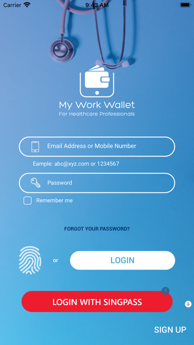 My Work Wallet Screenshot