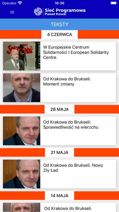 Sieć Programowa Paweł Kowal Screenshot