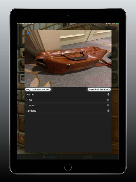 LuggageTrack iPad screenshot 3 - Travel app
