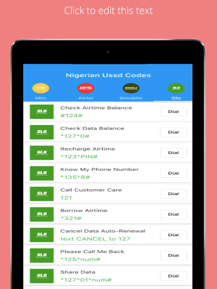 Nigeria Network Ussd Codes
