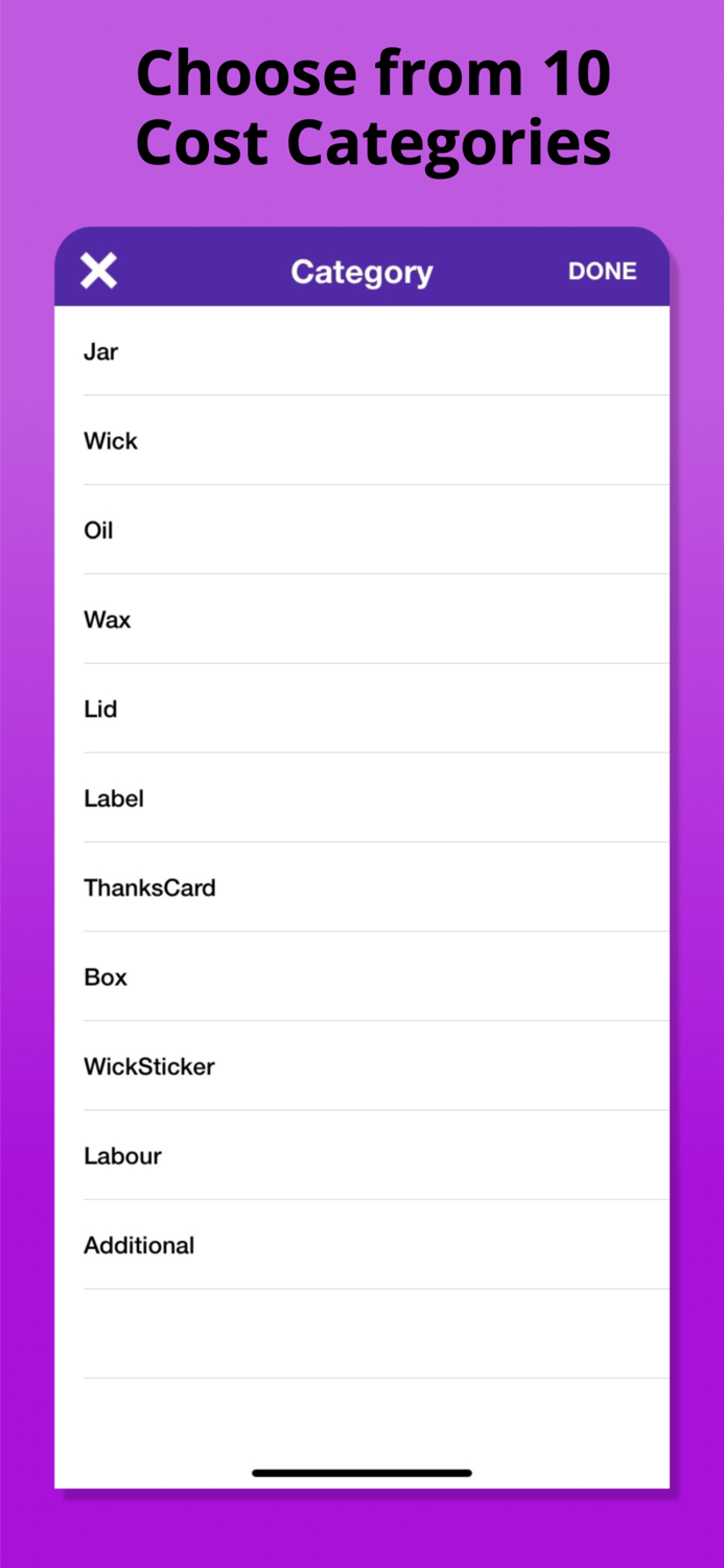Candle Calculator CostWeight