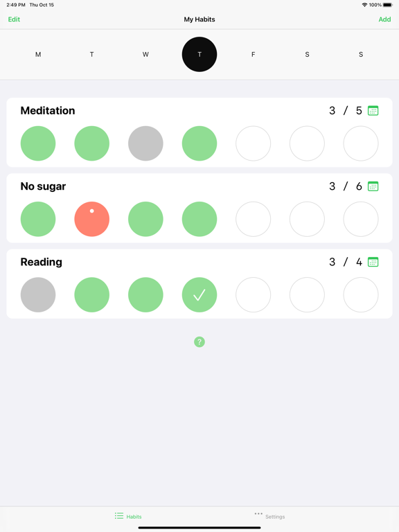 Screenshot #4 pour Hapit – Habit Tracker