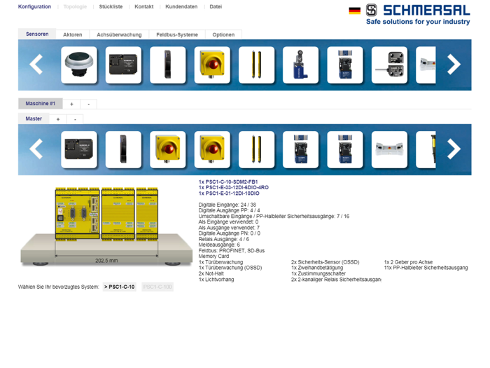 PROTECT PSC1 configurator