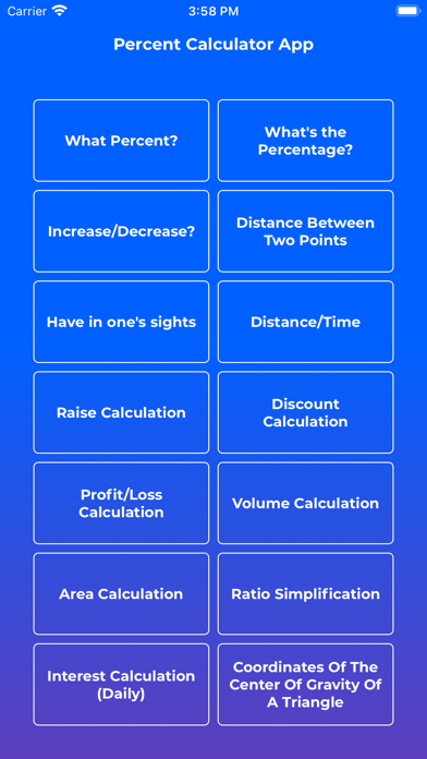 Percent Calculator App Screenshot