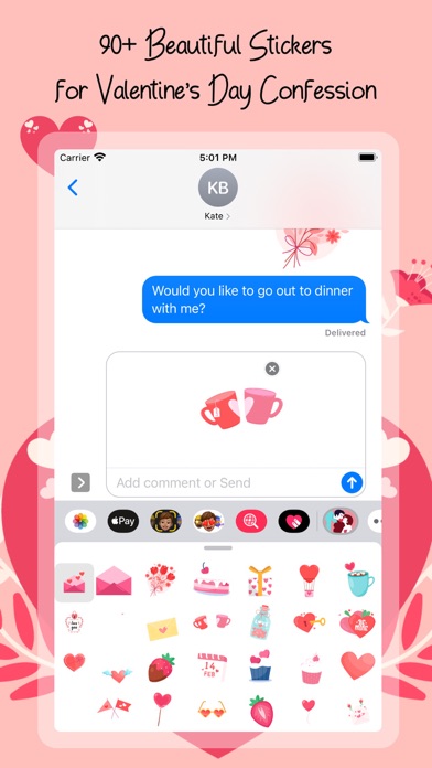 Valentine Stickers: Love Screenshot