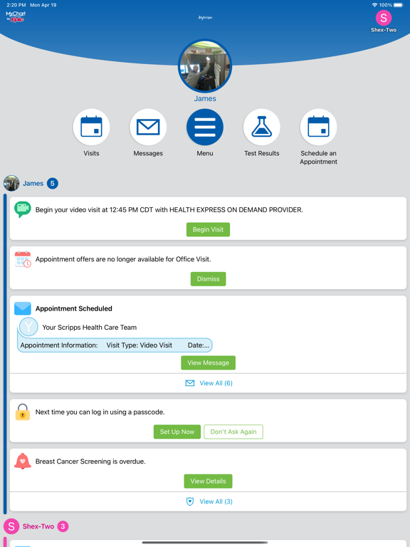 MyScripps iPad screenshot 2 - Medical app
