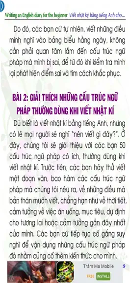 Game screenshot Viết nhật ký bằng tiếng Anh hack