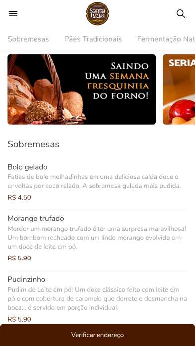 Confeitaria Santa Luzia Screenshot