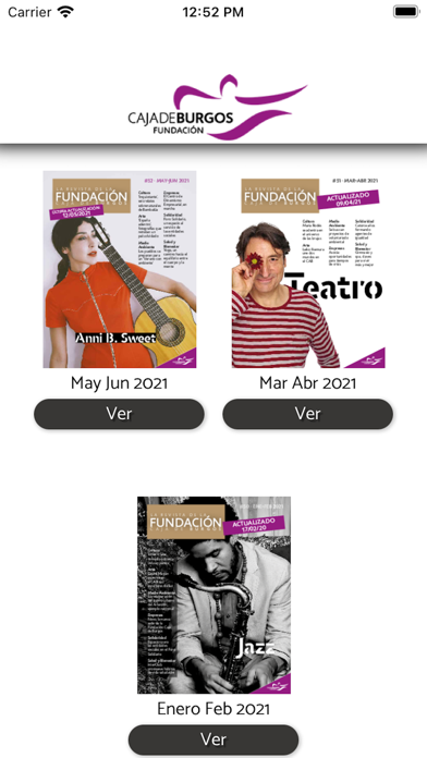 Revista Fundación Caja Burgos Screenshot