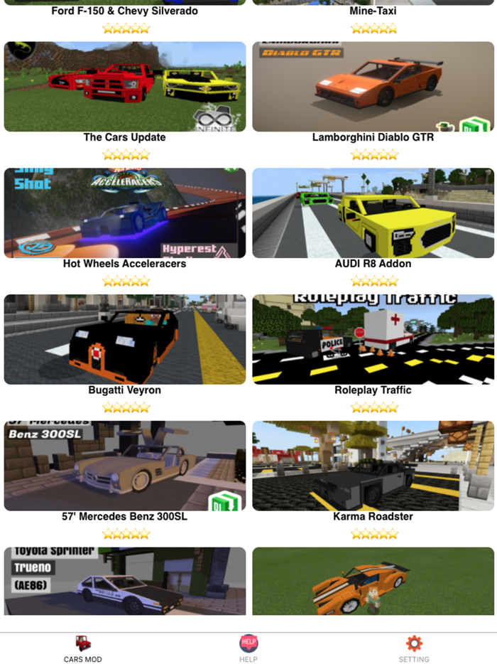 Cars Mod For Minecraft PE